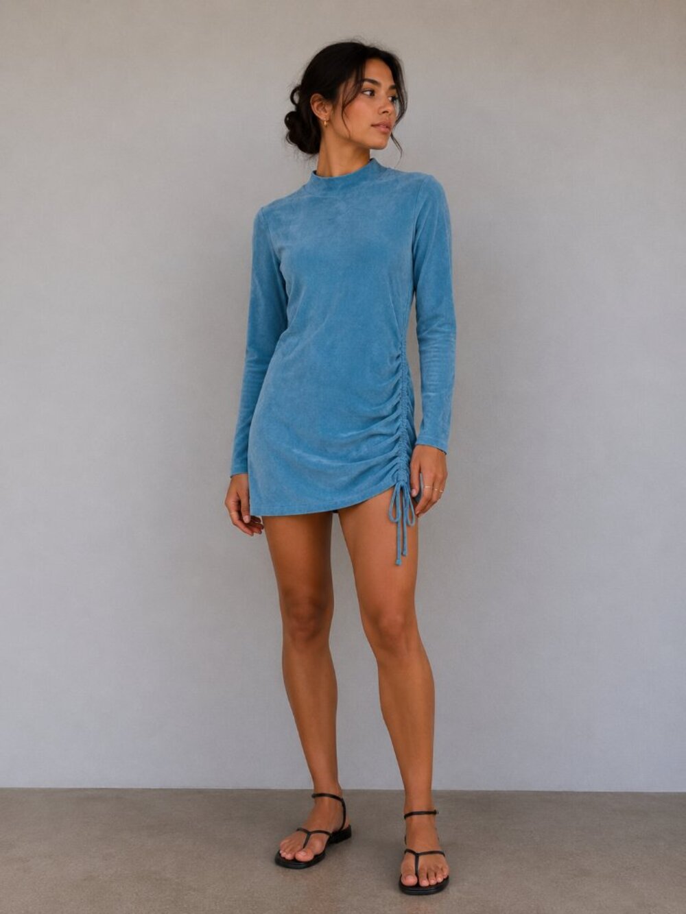 Pam & Gela Shirred Y2k Mini Dress Size Small